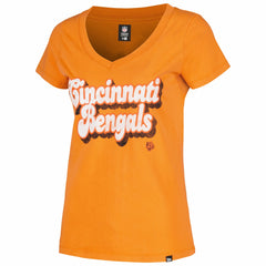 Women's Enzyme Wash Low V-Neck T-Shirt - Cincinnati Bengals T-shirts