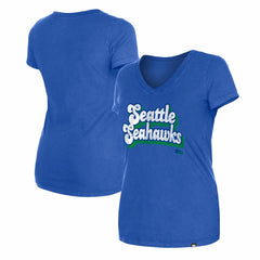 Women's Enzyme Wash Low V-Neck T-Shirt - Seattle Seahawks T-shirts