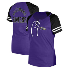 Women's Lace-Up Raglan T-Shirt - Baltimore Ravens T-shirts