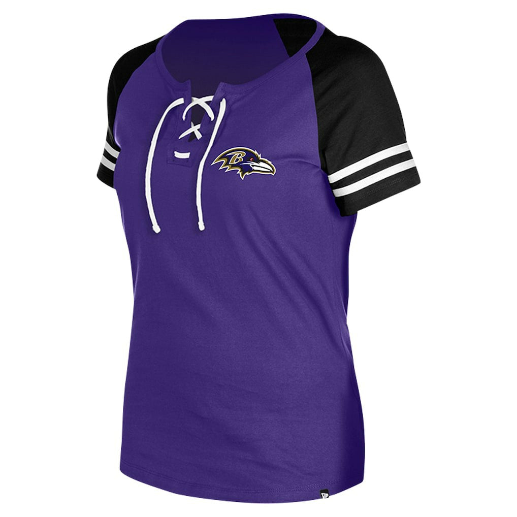 Women's Lace-Up Raglan T-Shirt - Baltimore Ravens T-shirts