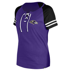 Women's Lace-Up Raglan T-Shirt - Baltimore Ravens T-shirts