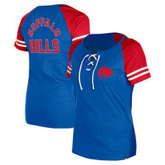 Women's Throwback Lace-Up Raglan T-Shirt - Buffalo Bills T-shirts