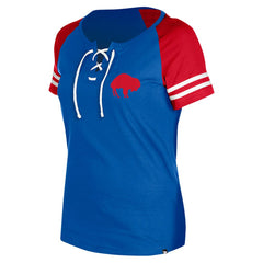 Women's Throwback Lace-Up Raglan T-Shirt - Buffalo Bills T-shirts