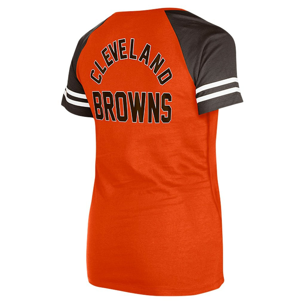 Women's Throwback Lace-Up Raglan T-Shirt - Cleveland Browns T-shirts