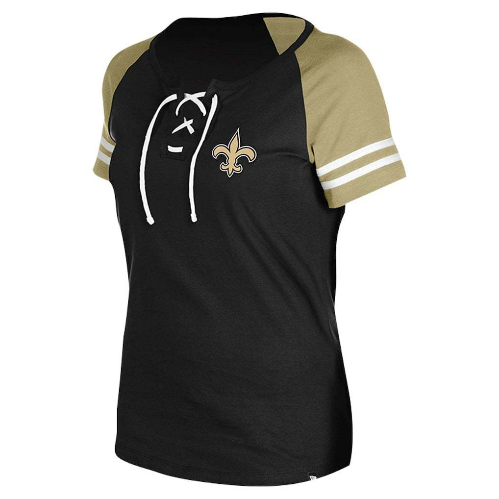 Women's Lace-Up Raglan T-Shirt - New Orleans Saints T-shirts