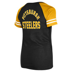 Women's Lace-Up Raglan T-Shirt - Pittsburgh Steelers T-shirts