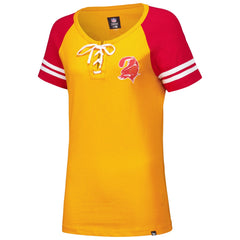 Women's Throwback Lace-Up Raglan T-Shirt - Tampa Bay Buccaneers T-shirts