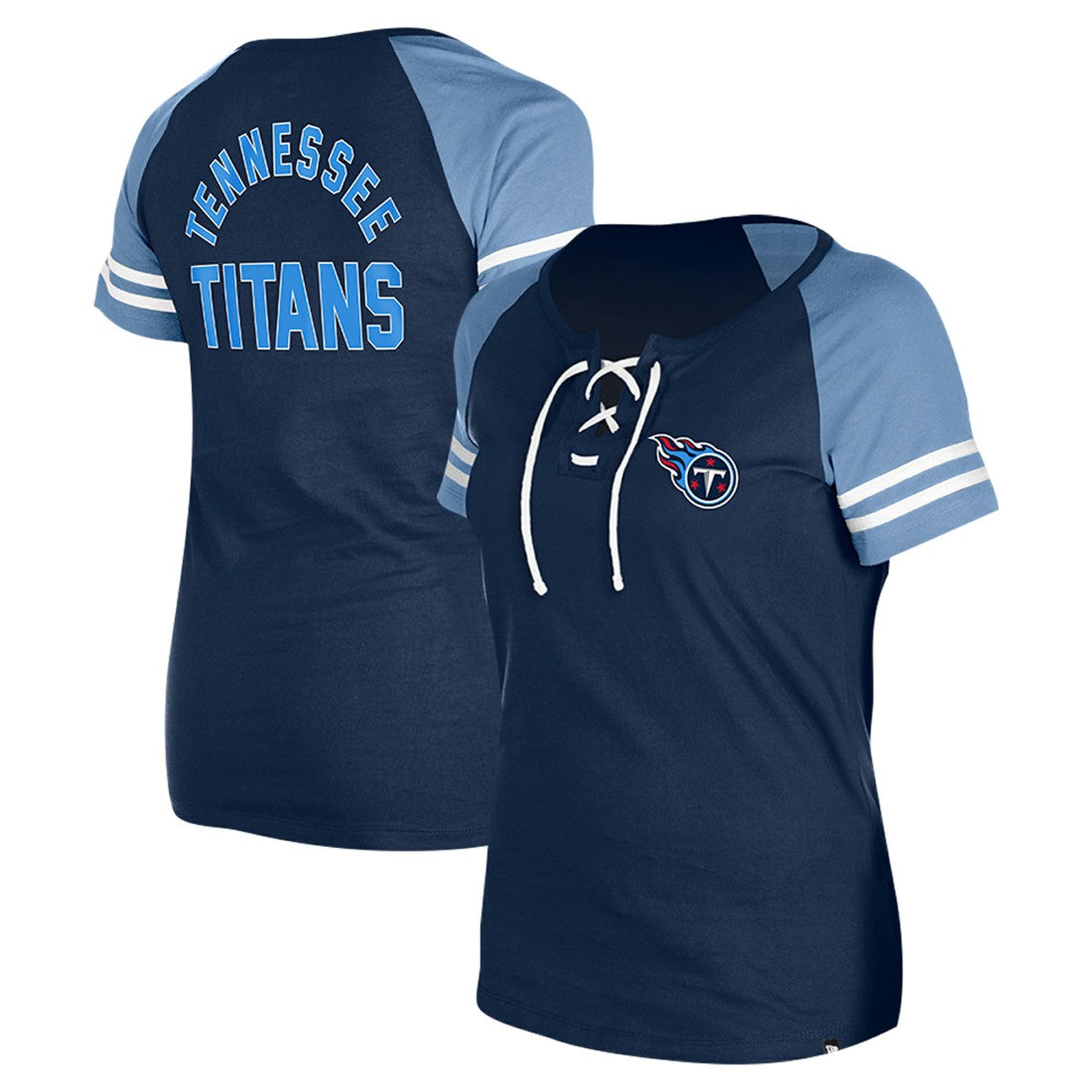 Women's Lace-Up Raglan T-Shirt - Tennessee Titans T-shirts
