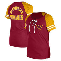 Women's Lace-Up Raglan T-Shirt - Washington Commanders T-shirts