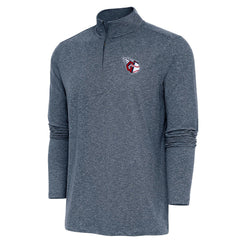 Heather Navy Cleveland Guardians Antigua Hunk Quarter-Zip Pullover Top