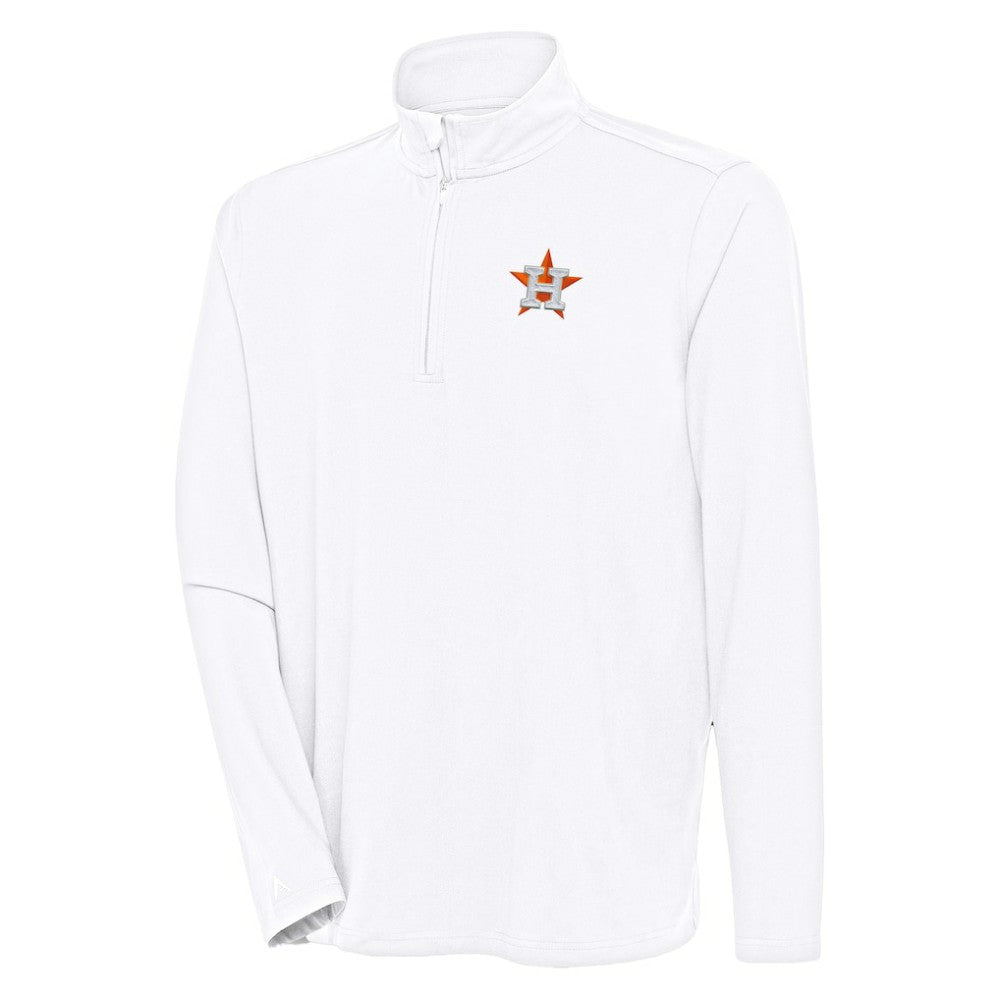 White Houston Astros Antigua Hunk Quarter-Zip Pullover Top