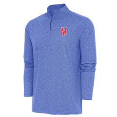 Heather Royal New York Mets Antigua Hunk Quarter-Zip Pullover Top
