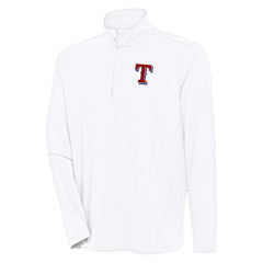 White Texas Rangers Antigua Hunk Quarter-Zip Pullover Top