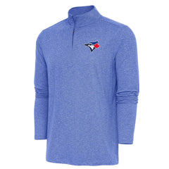 Heather Royal Toronto Blue Jays Antigua Hunk Quarter-Zip Pullover Top