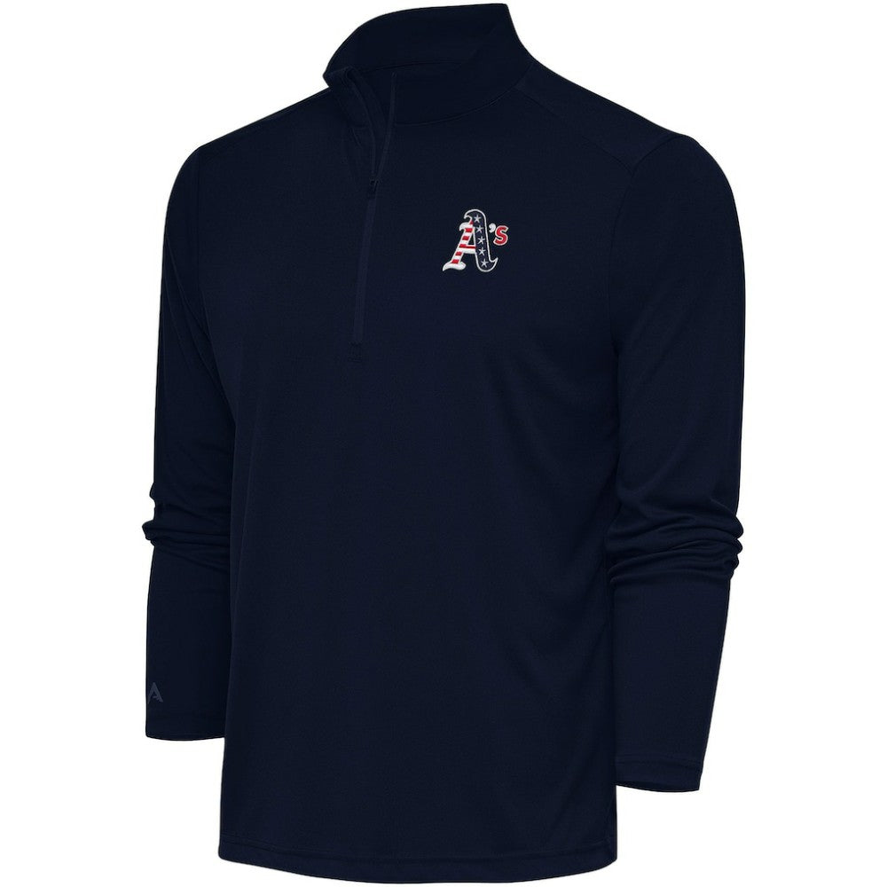 Navy Athletics Antigua Patriotic Tribute Quarter-Zip Pullover Top