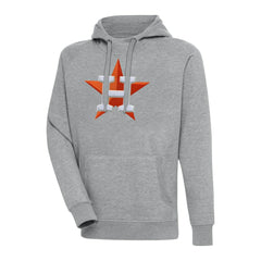 Heather Gray Houston Astros Antigua Victory Chenille Pullover Hoodie
