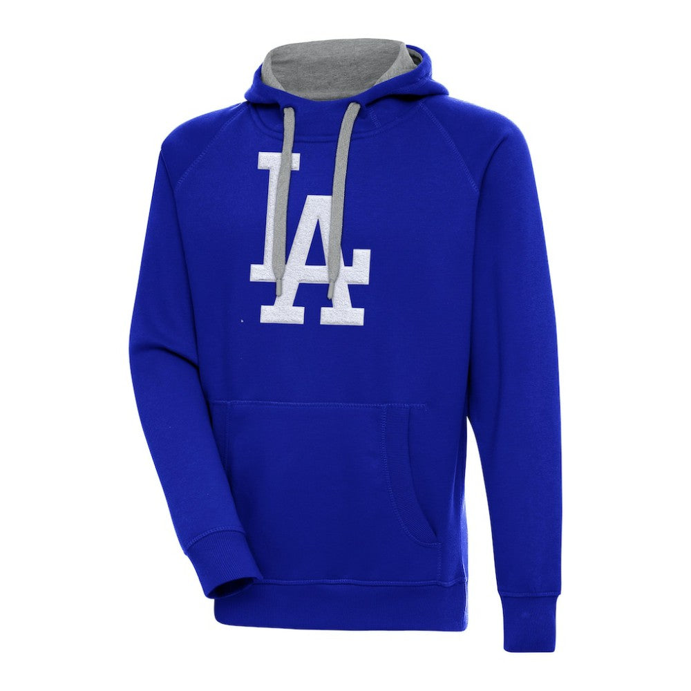 Royal Los Angeles Dodgers Antigua Victory Chenille Pullover Hoodie