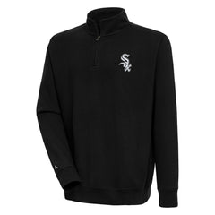Black Chicago White Sox Antigua Victory Quarter-Zip Pullover Top