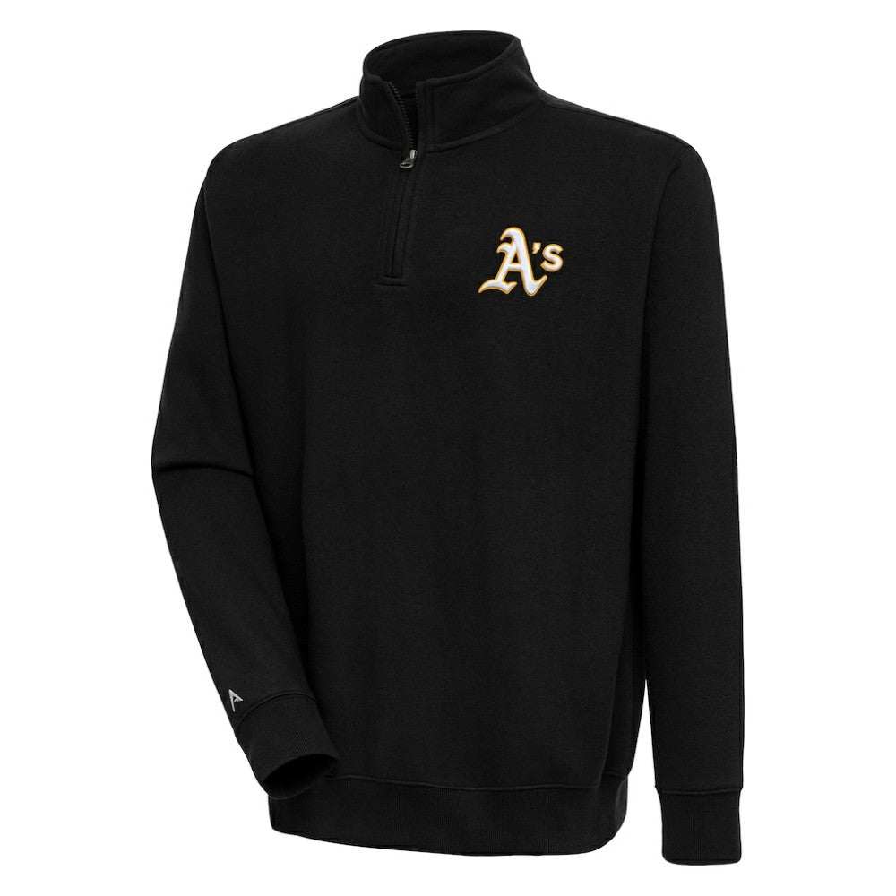 Black Athletics Antigua Victory Quarter-Zip Pullover Top
