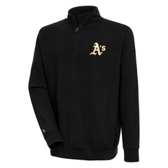 Black Athletics Antigua Victory Quarter-Zip Pullover Top