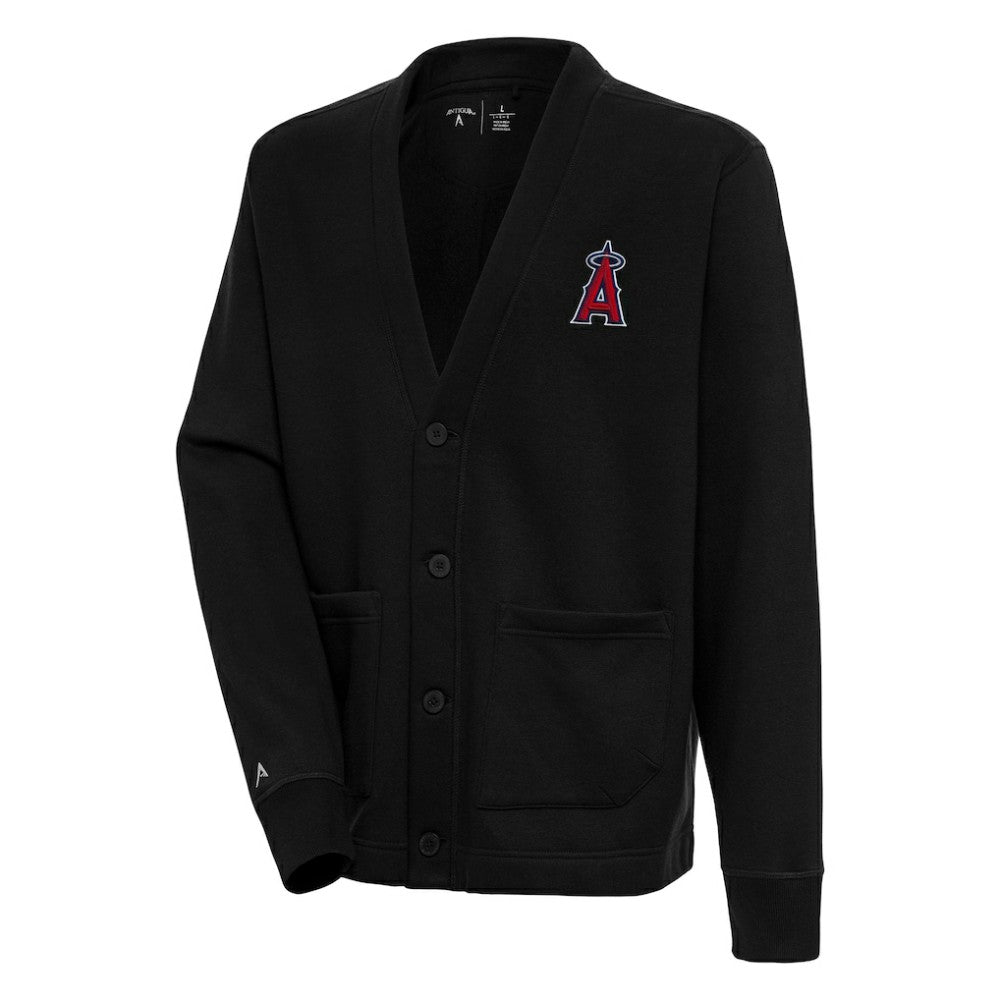 Black Los Angeles Angels Antigua Button-Up Cardigan