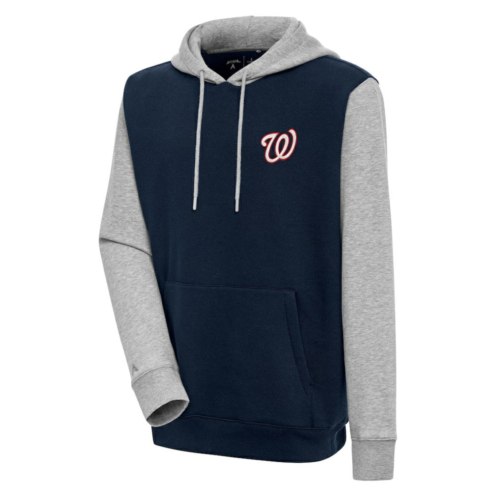 Navy/Heather Gray Washington Nationals Antigua Victory Pullover Hoodie