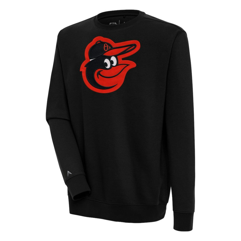 Black Baltimore Orioles Antigua Victory Pullover Sweatshirt