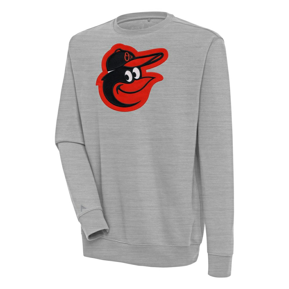 Heather Gray Baltimore Orioles Antigua Victory Pullover Sweatshirt