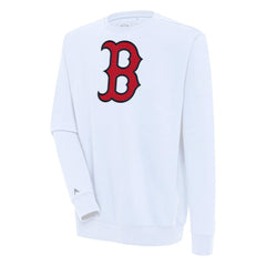 White Boston Red Sox Antigua Victory Pullover Sweatshirt