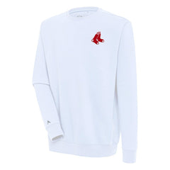 White Boston Red Sox Antigua Victory Pullover Sweatshirt