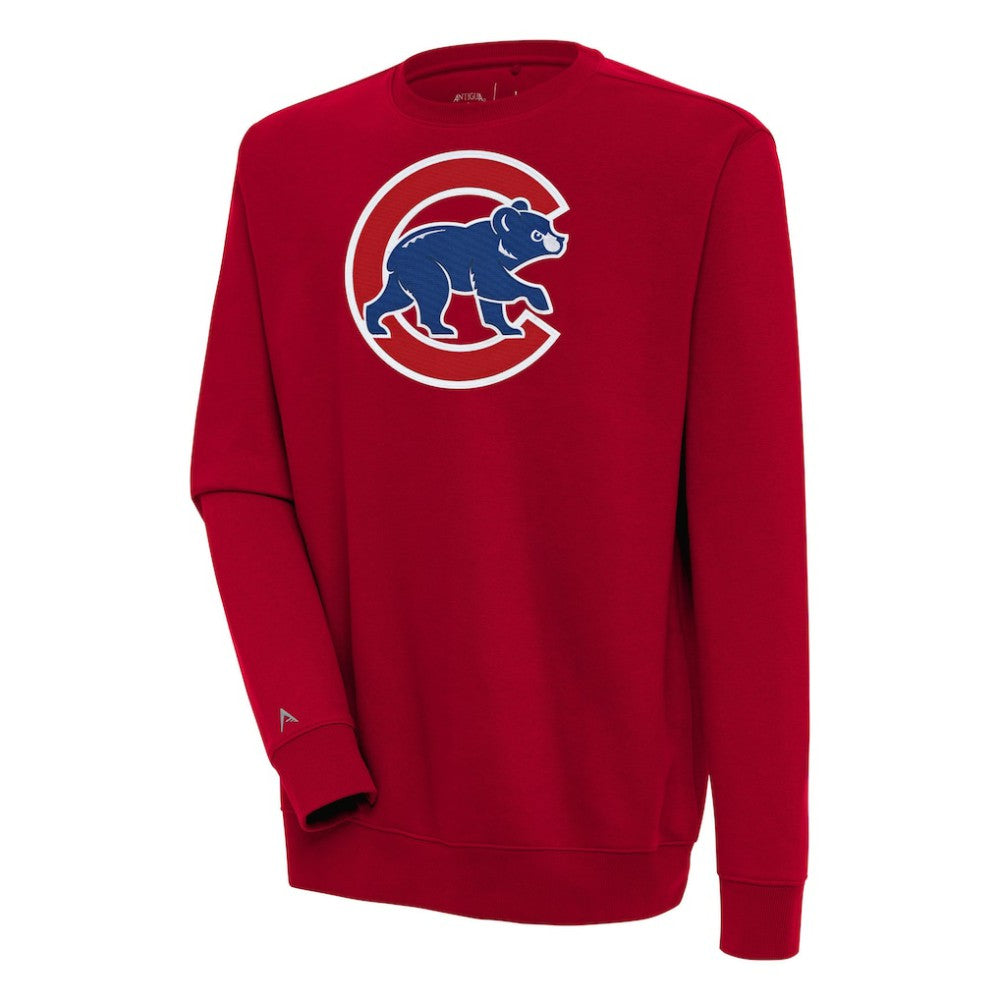 Red Chicago Cubs Antigua Victory Pullover Sweatshirt