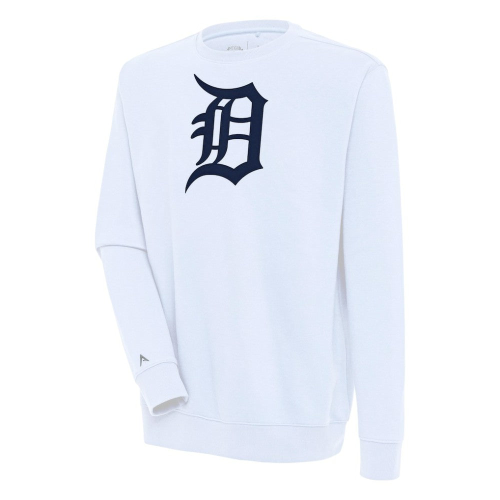 White Detroit Tigers Antigua Victory Pullover Sweatshirt