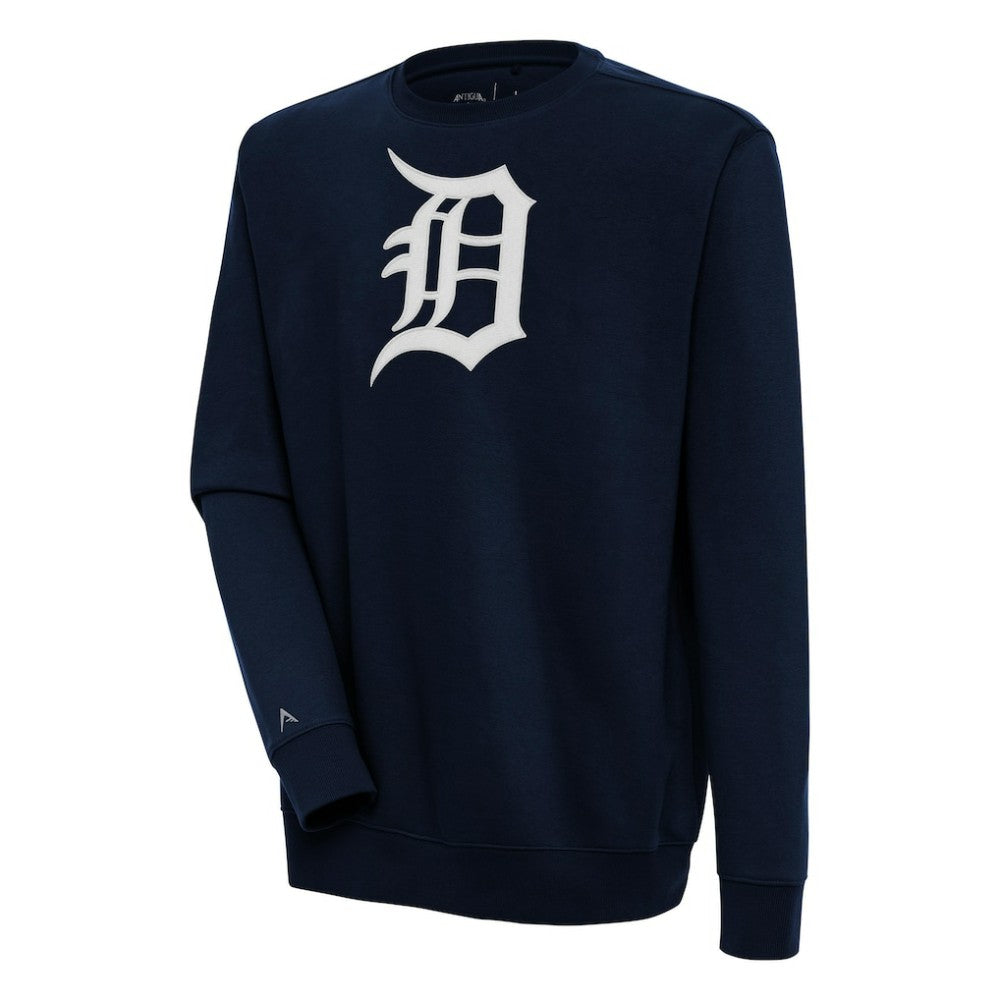 Navy Detroit Tigers Antigua Victory Pullover Sweatshirt