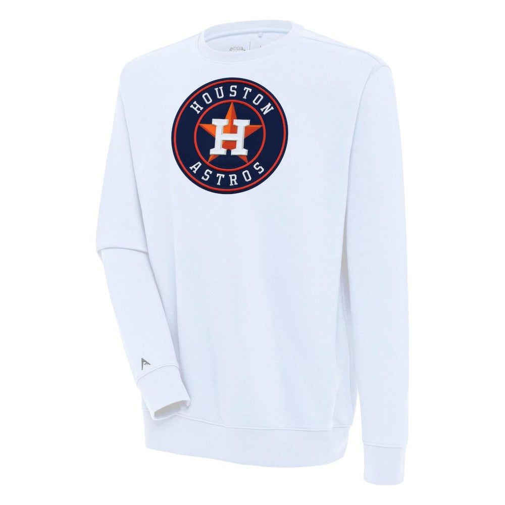 White Houston Astros Antigua Victory Pullover Sweatshirt