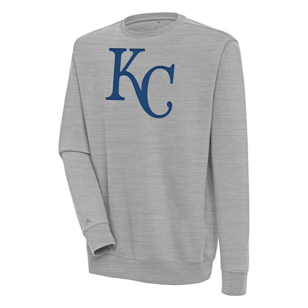 Heather Gray Kansas City Royals Antigua Victory Pullover Sweatshirt