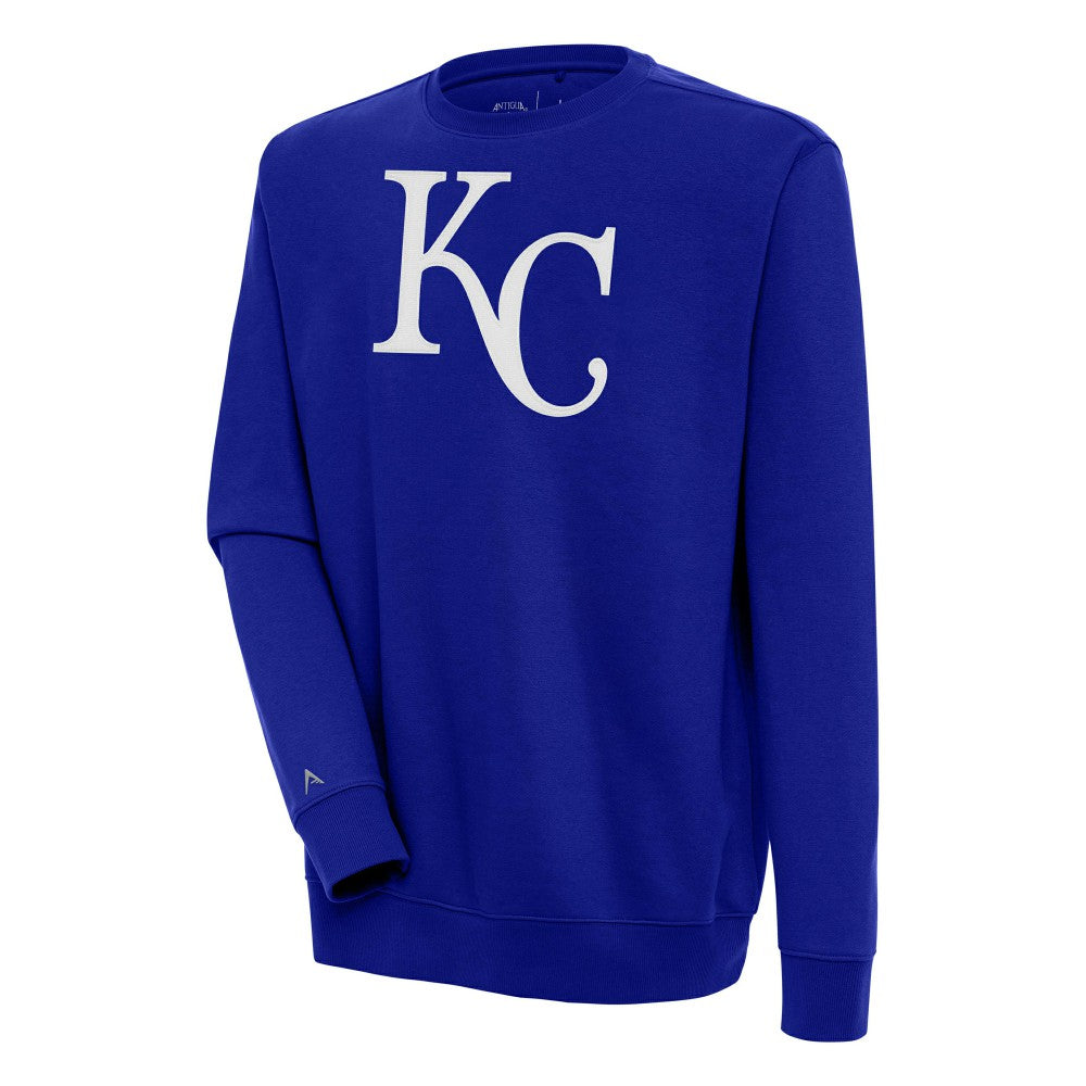 Royal Kansas City Royals Antigua Victory Pullover Sweatshirt