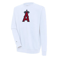 White Los Angeles Angels Antigua Victory Pullover Sweatshirt