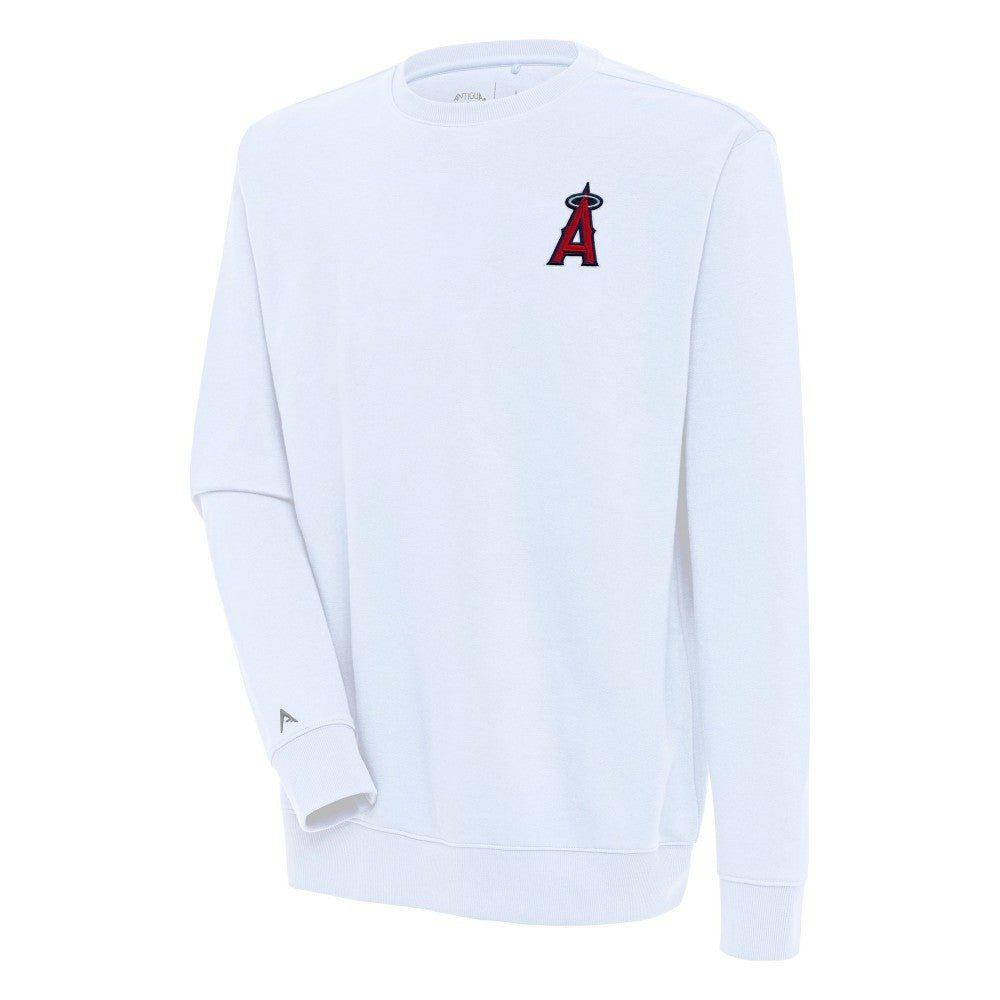 White Los Angeles Angels Antigua Victory Pullover Sweatshirt