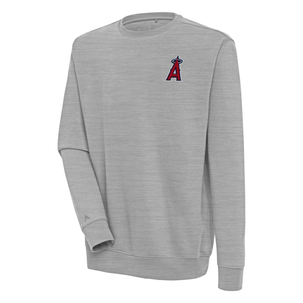 Heather Gray Los Angeles Angels Antigua Victory Pullover Sweatshirt