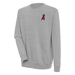 Heather Gray Los Angeles Angels Antigua Victory Pullover Sweatshirt