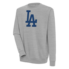 Heather Gray Los Angeles Dodgers Antigua Victory Pullover Sweatshirt