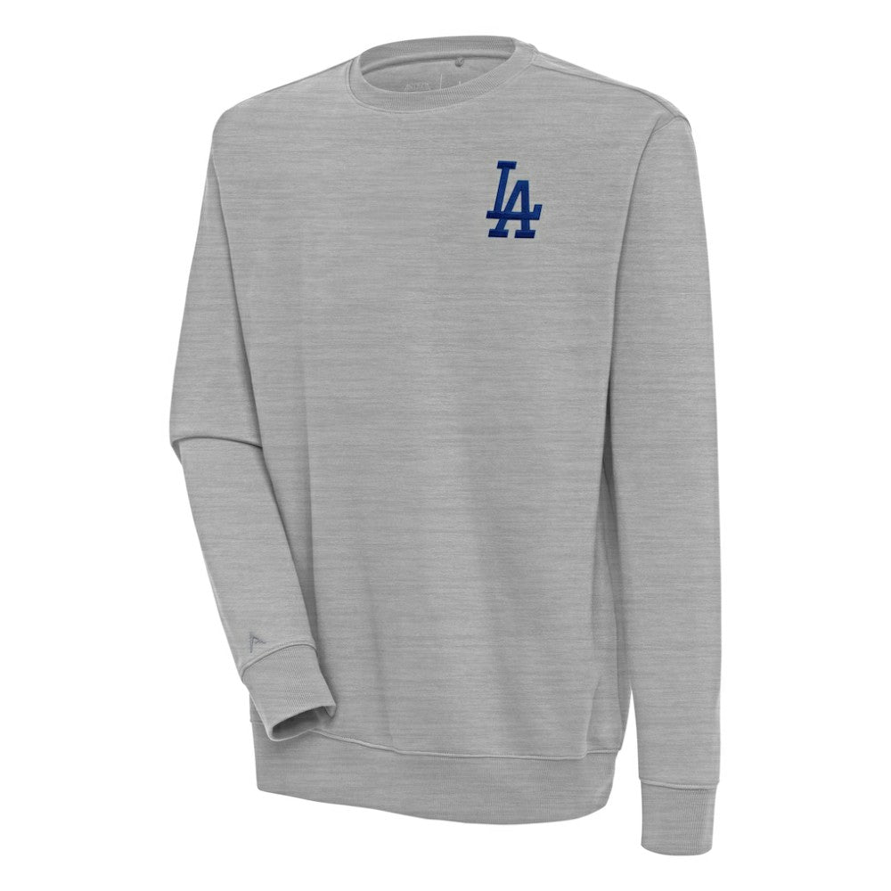 Heather Gray Los Angeles Dodgers Antigua Victory Pullover Sweatshirt