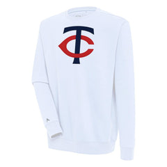 White Minnesota Twins Antigua Victory Pullover Sweatshirt