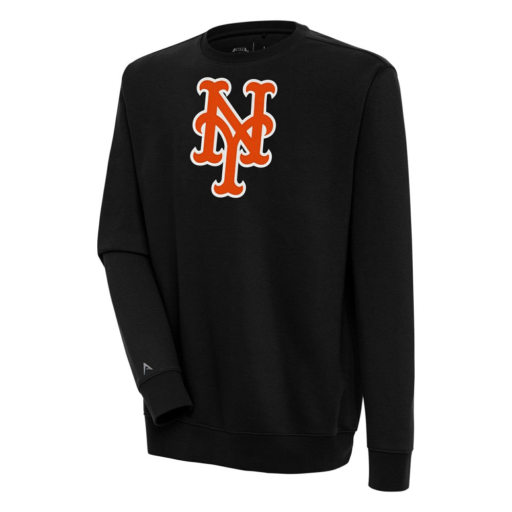 Black New York Mets Antigua Victory Pullover Sweatshirt