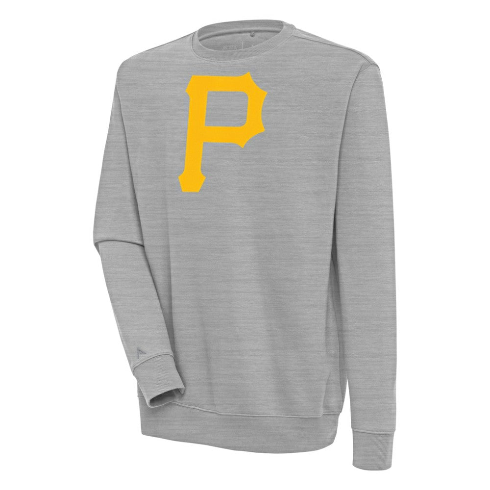 Heather Gray Pittsburgh Pirates Antigua Victory Pullover Sweatshirt