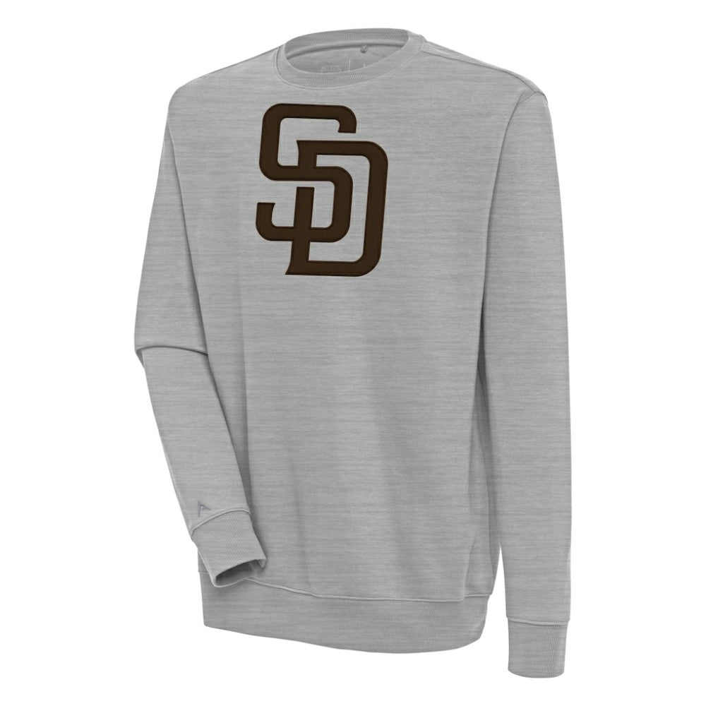 Heather Gray San Diego Padres Antigua Victory Pullover Sweatshirt