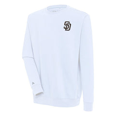 White San Diego Padres Antigua Victory Pullover Sweatshirt