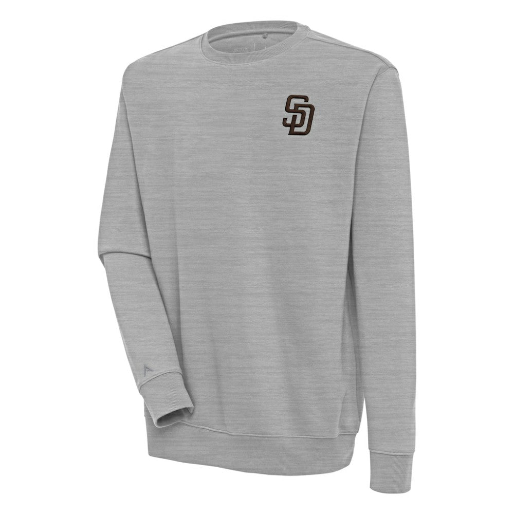 Heather Gray San Diego Padres Antigua Victory Pullover Sweatshirt