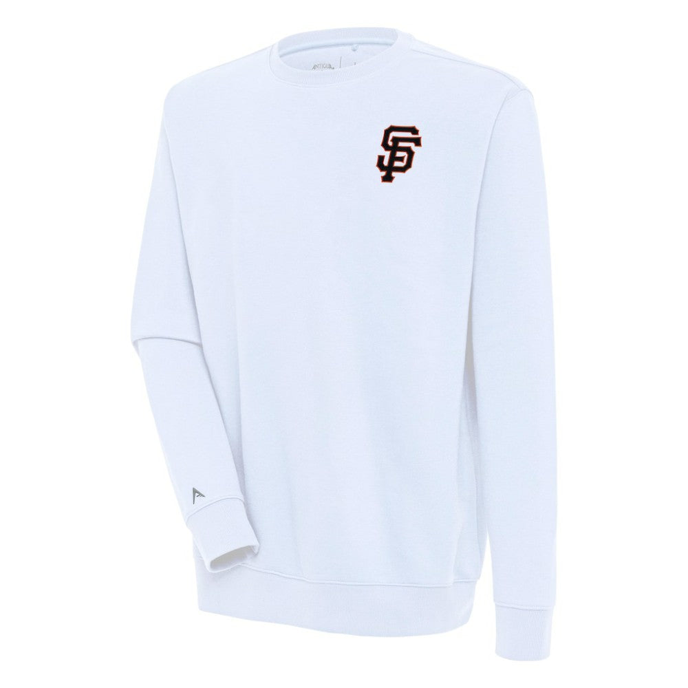 White San Francisco Giants Antigua Victory Pullover Sweatshirt