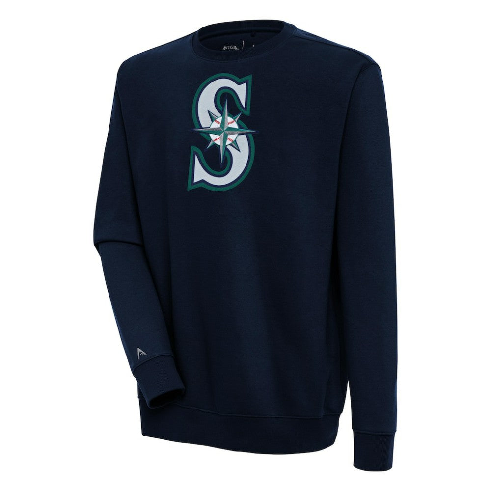 Navy Seattle Mariners Antigua Victory Pullover Sweatshirt